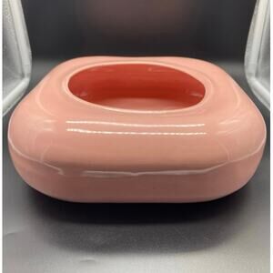 Vintage Dusty Rose Rounded‎ Square Low Profile 80s planter Style of Haeger